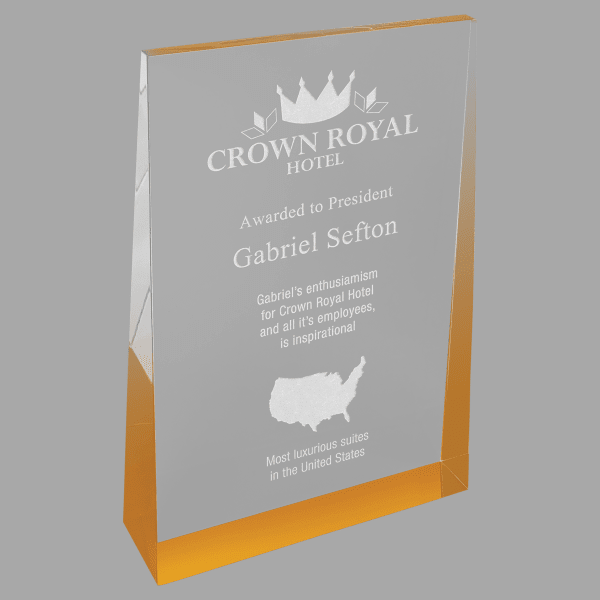 4" X 6 Wedge Acrylic Award – item ACW201 image 2