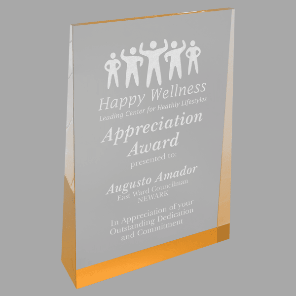 4.5" X 7 Wedge Acrylic Award – item ACW202 image 2