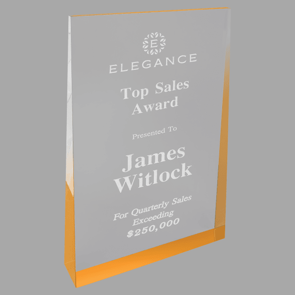 5" X 8 Wedge Acrylic Award – item ACW203 image 2