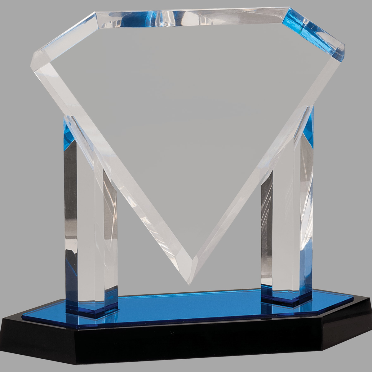 9 1/2" Blue Floating Diamond Acrylic — AFD10BU