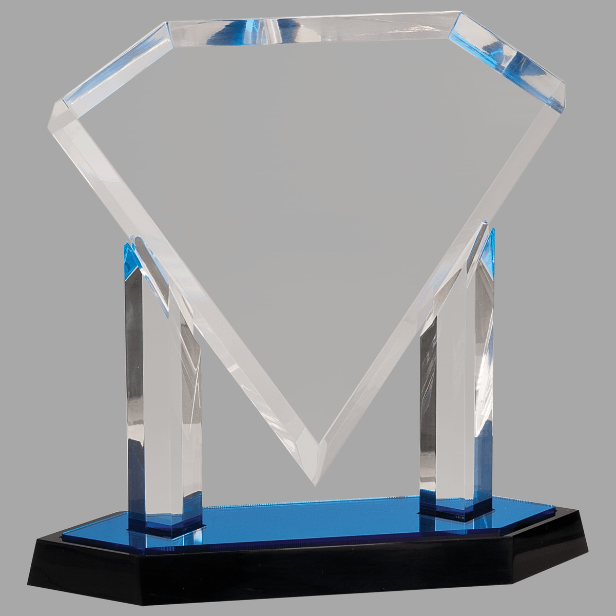 10 3/4" Blue Floating Diamond Acrylic — AFD11BU