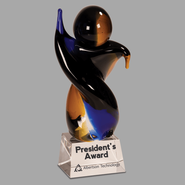 9.5" Twstd Body Art Glass Award – item AGS12