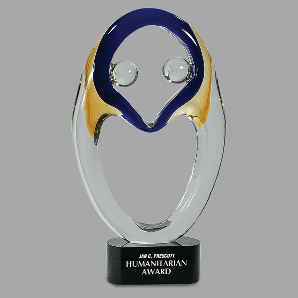 13.75" " Together" Art Glass Award – item AGS16