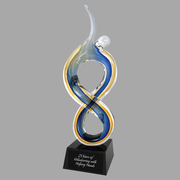 17" Solo Figure Rising Crystal Award – item AGS35