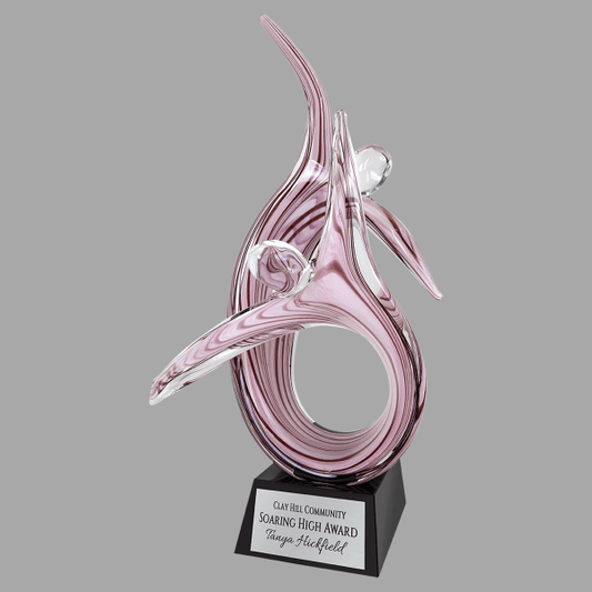 16.5" Duo Figure Rising Crystal Award – item AGS36