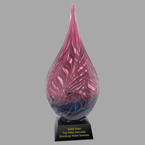 16.5" Multi Clear Hollow Raindrop Crystal Award – item AGS65