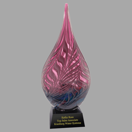 16.5" Multi Clear Hollow Raindrop Crystal Award – item AGS65