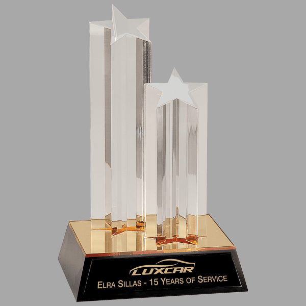 5" X 9.5 Double Star Col Award Acrylic – item ASC29