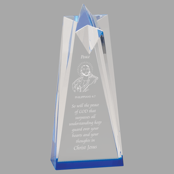 3.5" X 8 Sculpt Star Acrylic Award – item AST8BU