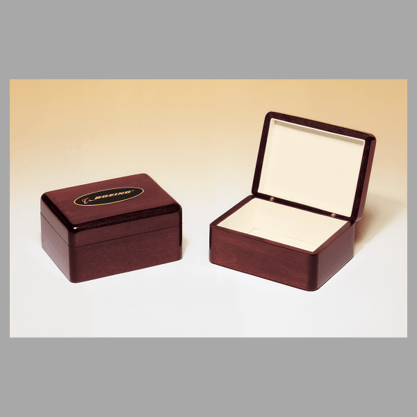 Rosewood Piano Finish Jewelry Box with Beige Felt Lining – item B415