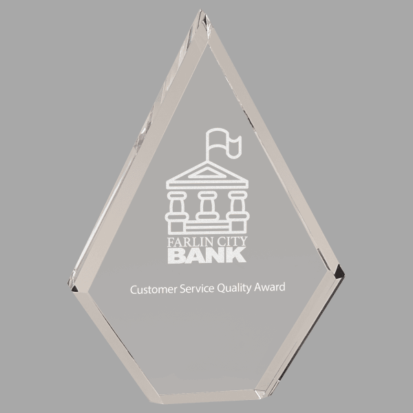 5" X 7 Clear Diamond Acrylic Award – item BAC032