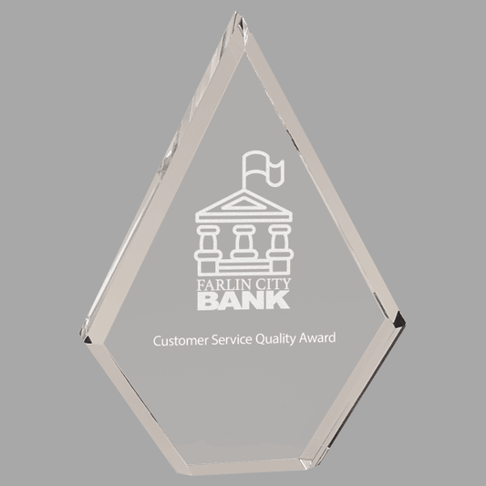 5" X 7 Clear Diamond Acrylic Award – item BAC032