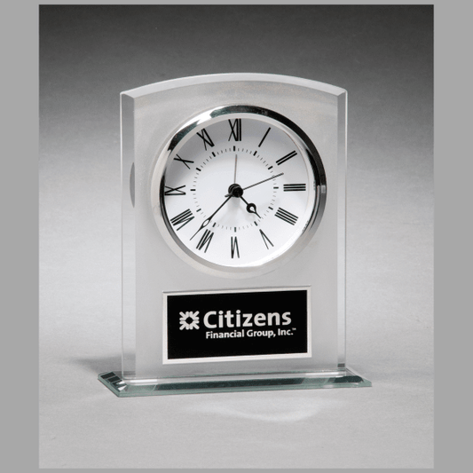 5" x 6.25" Black Quartz Clock Plaque – item BC985