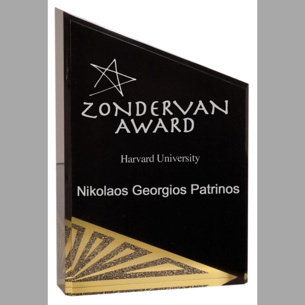 4" X 6 Black Dmnds Peak Acrylic Award – item BDA22