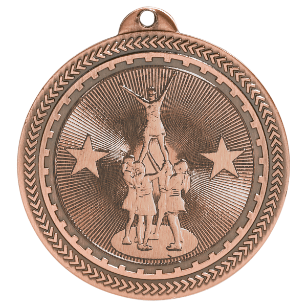 2" Cheerleading BriteLazer Medal – item BL206 image 3