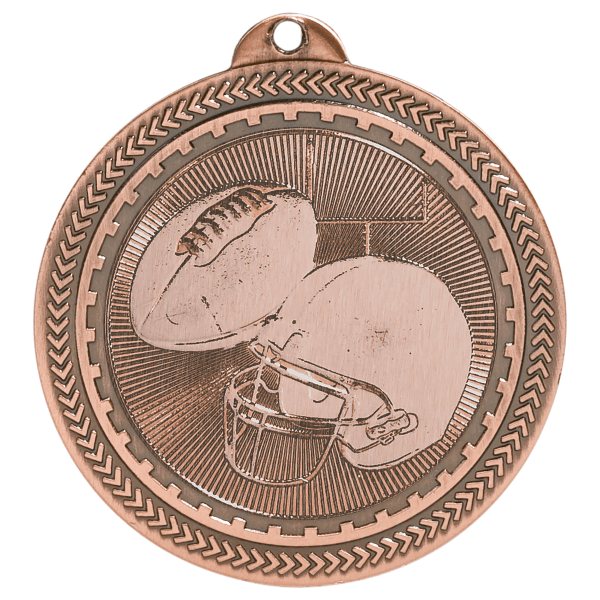 2" Football BriteLazer Medal – item BL209 image 3