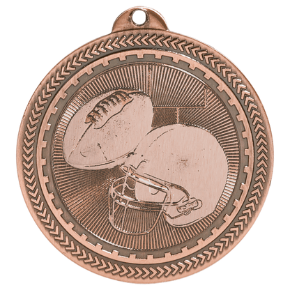 2" Football BriteLazer Medal – item BL209 image 3