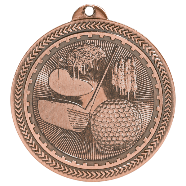 2" Golf BriteLazer Medal – item BL210 image 3