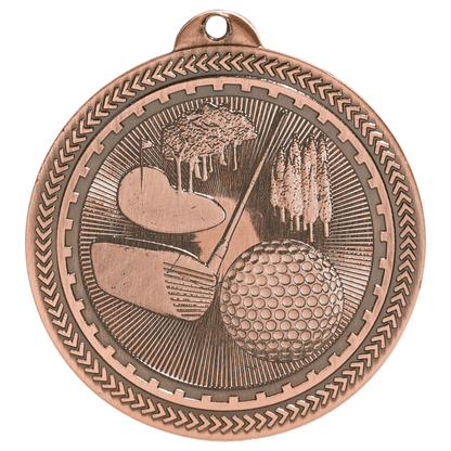 2" Golf BriteLazer Medal – item BL210 image 3