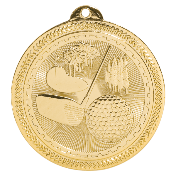 2" Golf BriteLazer Medal – item BL210