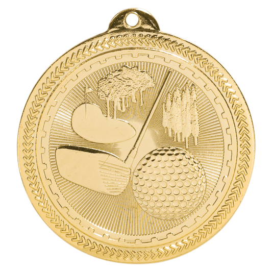 2" Golf BriteLazer Medal – item BL210