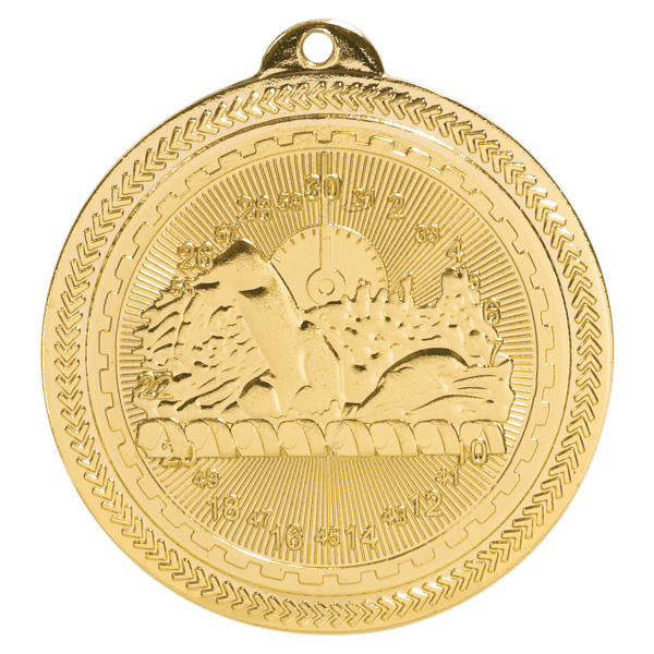 2" Swimming BriteLazer Medal – item BL216