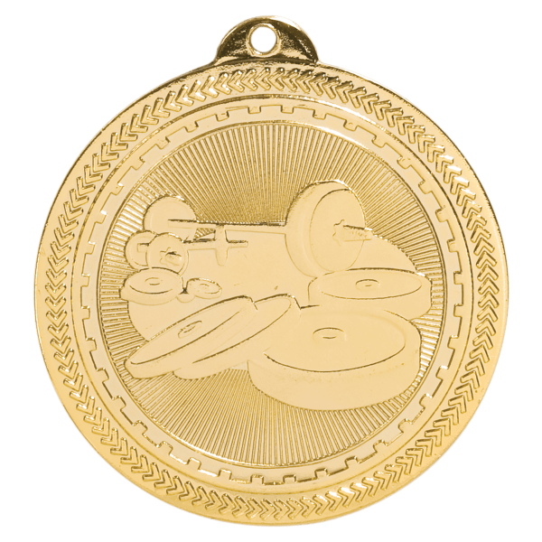 2" Weight Lifting BriteLazer Insert Holder Medal – item BL221