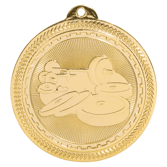 2" Weight Lifting BriteLazer Insert Holder Medal – item BL221