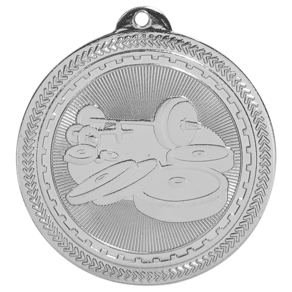 2" Weight Lifting BriteLazer Insert Holder Medal – item BL221 image 2