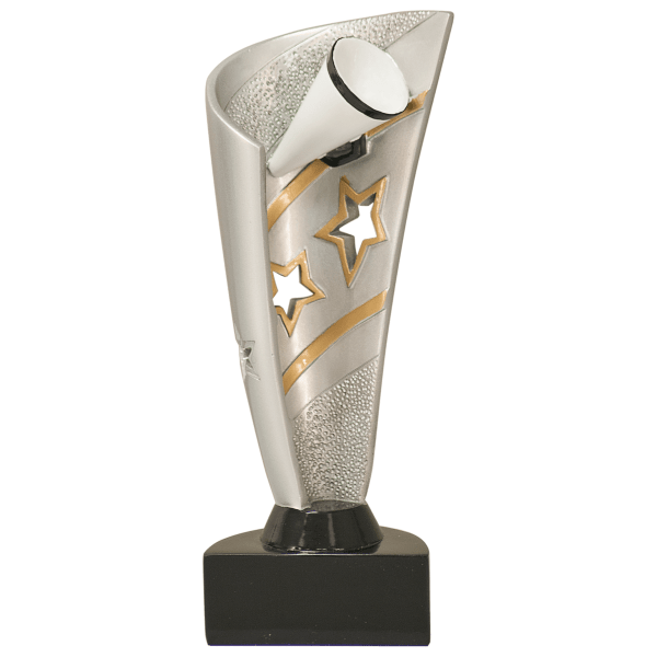 8.5" Banner Cheer Resin Award – item BNN34