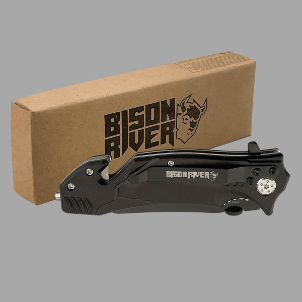 Bison River 4.5" Anodized Aluminum Rescue Knife – item BR1001