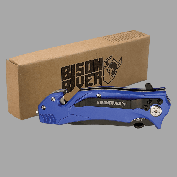Bison River 4.5" Anodized Aluminum Rescue Knife – item BR1002