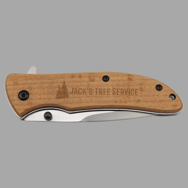 Bison River Wood Handle 4.25" Everyday Carry Knife – item BR1014