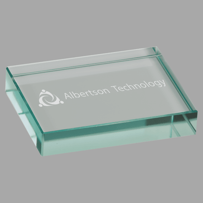 4" x 3" Jade Glass Paperweight – item CE3536 image 2