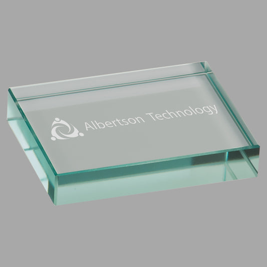 4" x 3" Jade Glass Paperweight – item CE3536