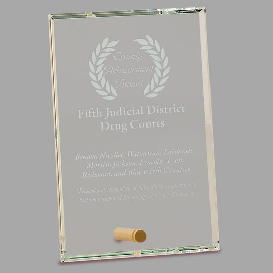 4" x 6" Clear Rectangle CrystalEdge Glass — CE5501