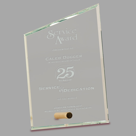 4" x 6" Clear Slant Rectangle CrystalEdge Glass — CE5516