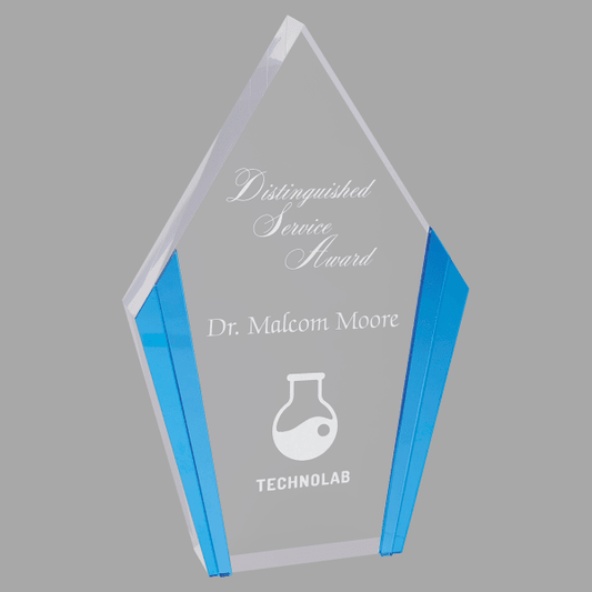 5.25" X 8.5 Diamond Colr Edg Acrylic Award – item CEA102BU