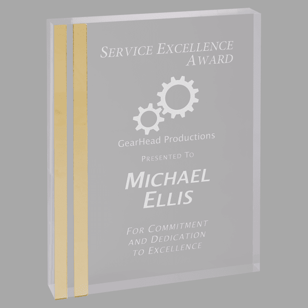 4" X 6 Rectangle Colr Edge Acrylic Award – item CEA201G image 2