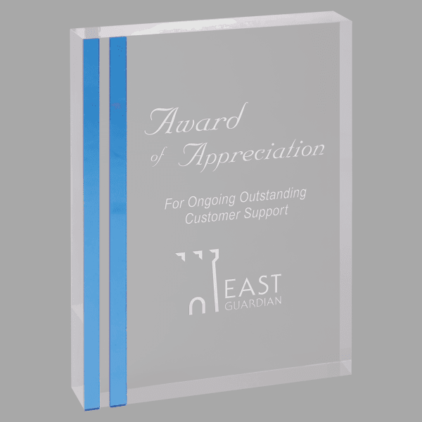 5" X 7 Rectangle Colr Edge Acrylic Award – item CEA202BU