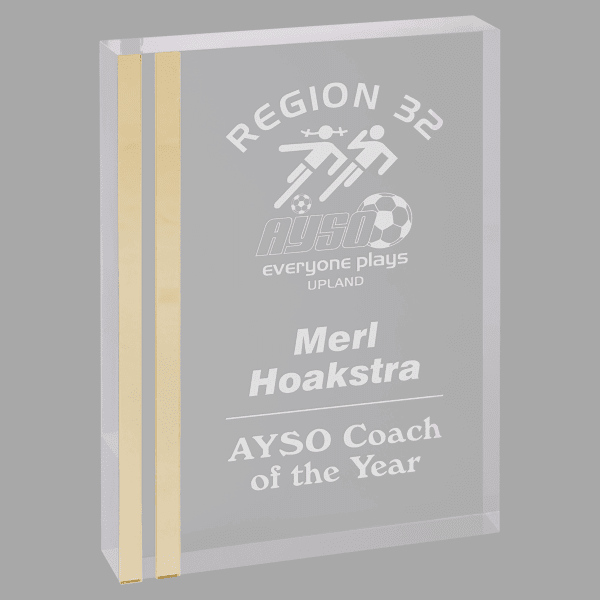 5" X 7 Rectangle Colr Edge Acrylic Award – item CEA202G image 2