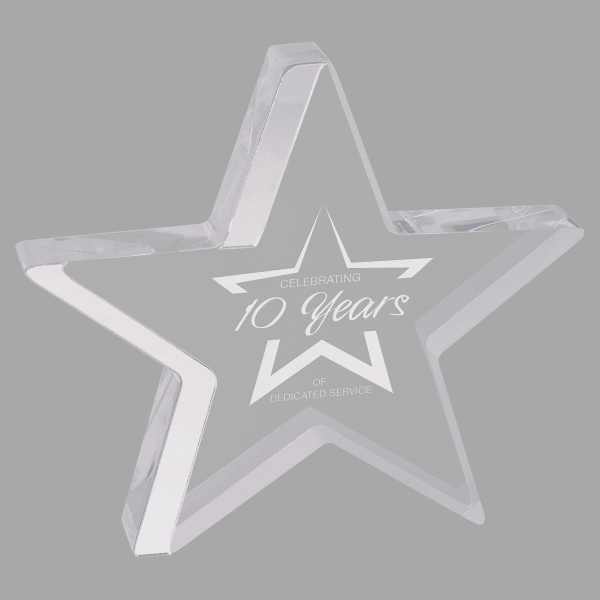 6.75" X 6 Star Color Edg Acrylic Award – item CEA301S image 3