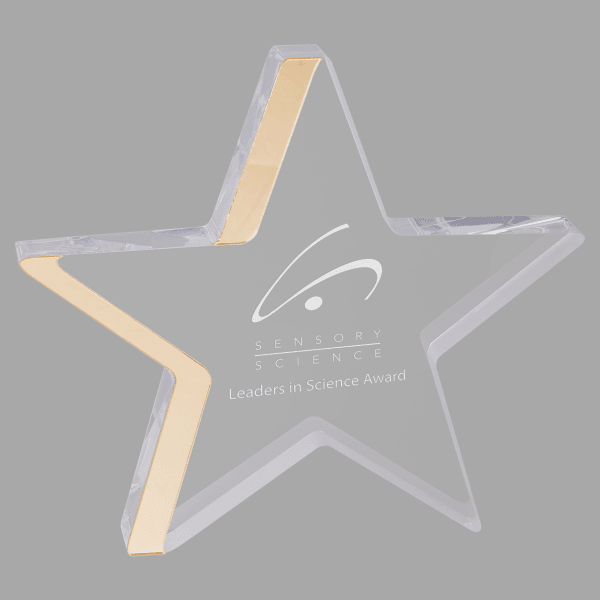 7.75" X 7 Star Color Edg Acrylic Award – item CEA302G image 2