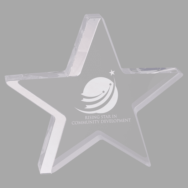 7.75" X 7 Star Color Edg Acrylic Award – item CEA302S image 3
