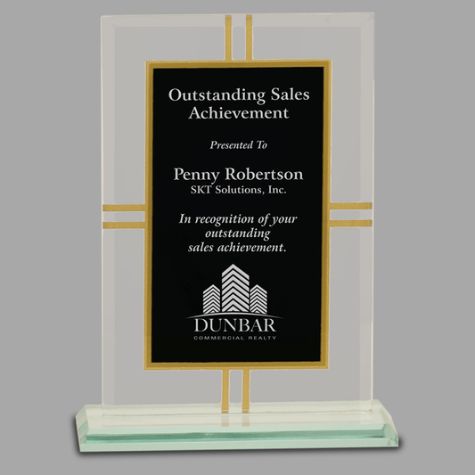 7 1/2" Contemporary Glass 4-Point Award — CGL11