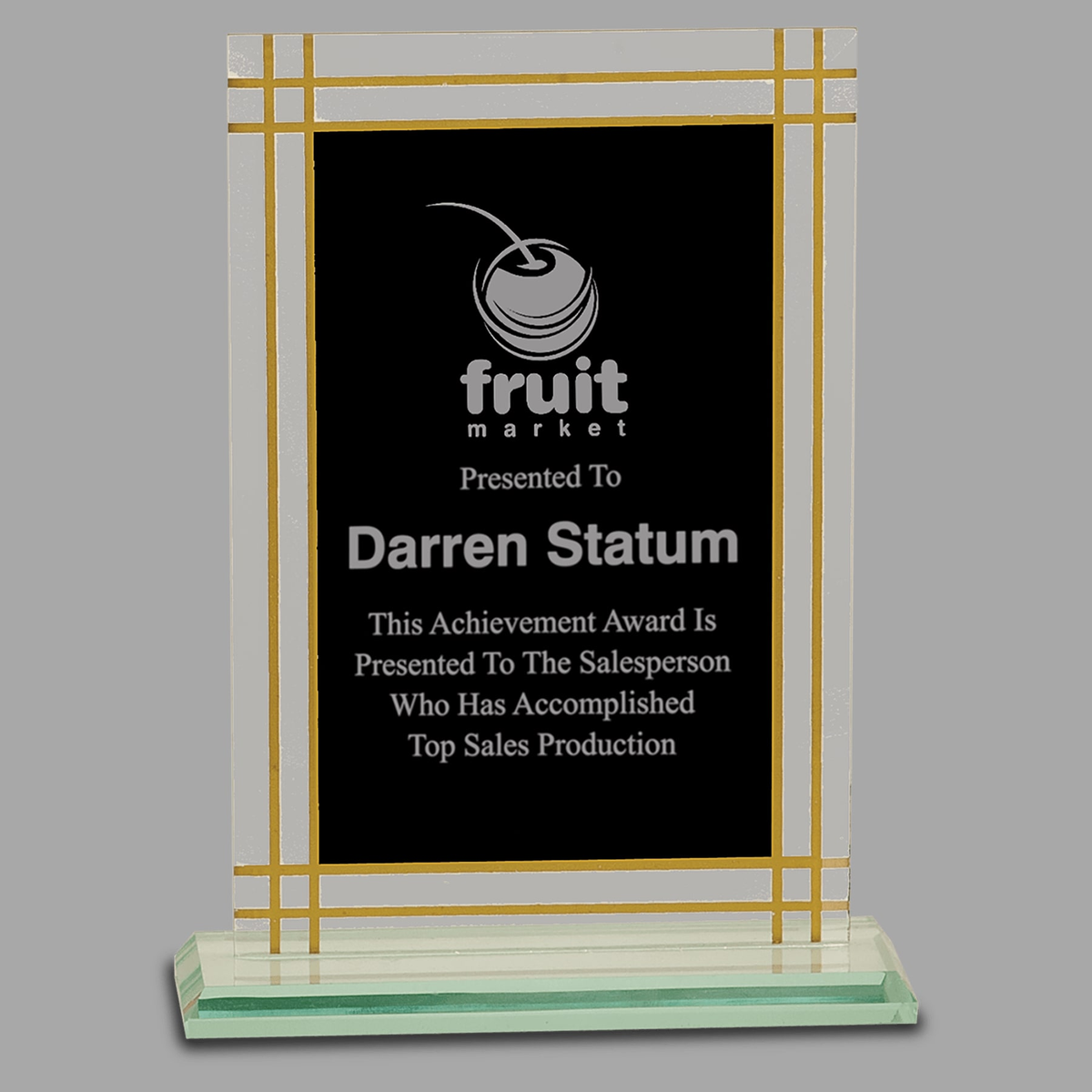 7 1/2" Contemporary Glass Full Border Award — CGL21