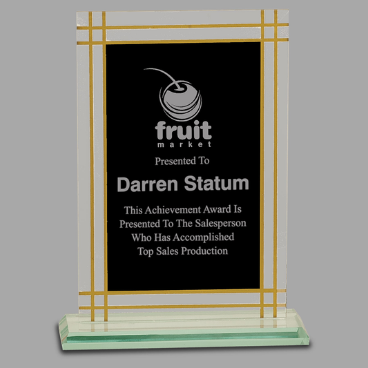 7 1/2" Contemporary Glass Full Border Award — CGL21
