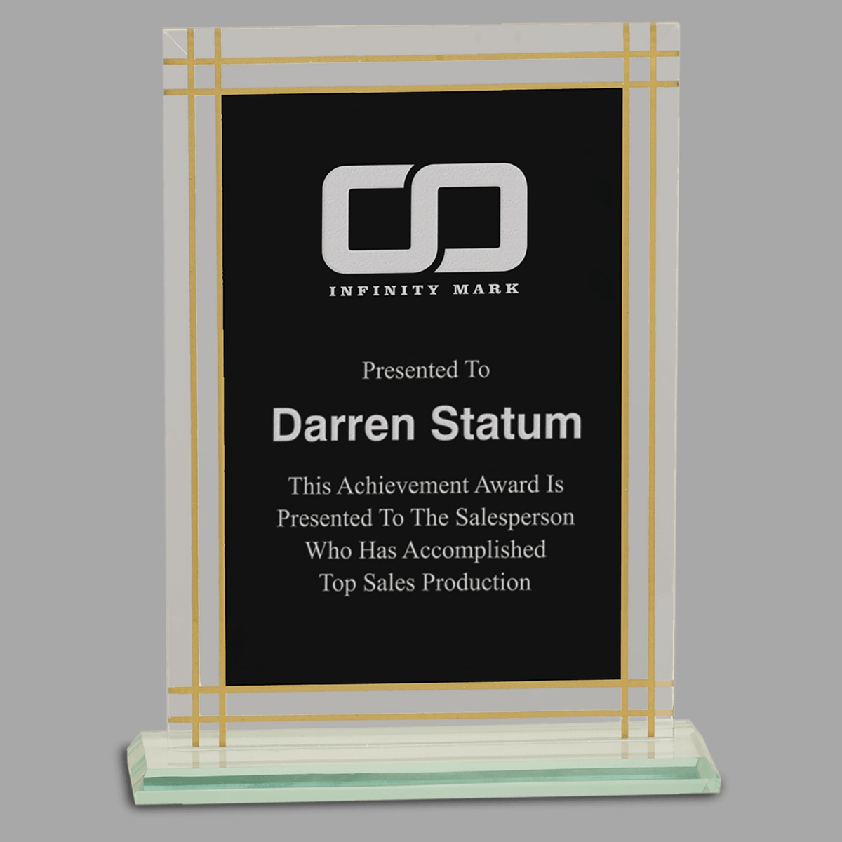 8 1/2" Contemporary Glass Full Border Award — CGL22