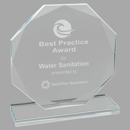 6.5" Octagon Clear Glass Award – item CGS12 image 3
