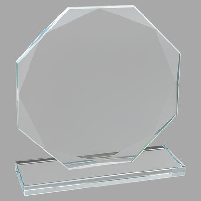 6.5" Octagon Clear Glass Award – item CGS12 image 2